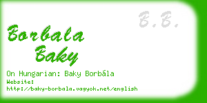 borbala baky business card